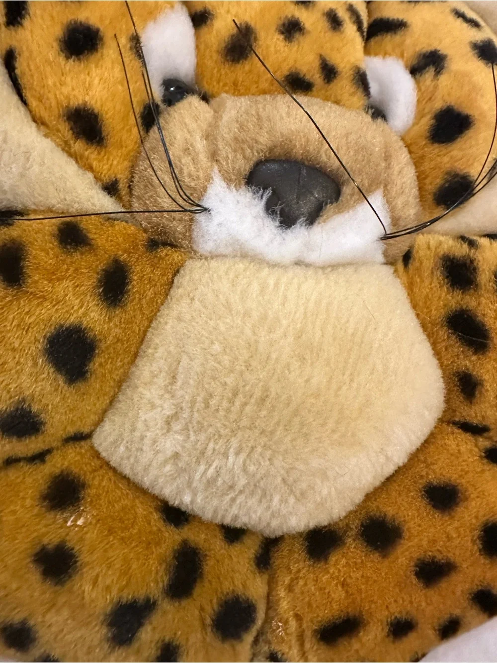 Vintage 1998 Cheetah Plush Pillow - Soft Decorative Throw Pillow